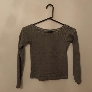 Striped long sleeve with scoop neck